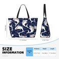 thumbnail image 4 of Pofeuu Angry Shark Print Beach Bag,Waterproof Sandproof Beach Tote Bag, Large Capacity Foldable Beach Bags for Women, 4 of 7