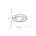 thumbnail image 4 of 10K White Gold Ring Band Wedding Standard Flat 4mm with Step Edge Size 14, 4 of 4