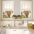 thumbnail image 4 of 3 Piece Kitchen Curtains Tiers and Valances Set, Farm Retro Newspaper Sunflower Dragonfly Bee Rod Pocket Short Window Treatment Tiers Curtains Panel and Valance for Cafe Bathroom, 4 of 5