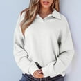 thumbnail image 4 of cocolona Womens Oversized Sweatshirts Long Sleeve Turn Down Collar Shirts Fall Fashion Pullover Tops Dressy Casual Blouses, 4 of 7