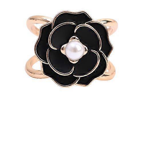 Broche de camelia con perlas de diamantes de imitación, broche de flor de lujo a la moda, joyería de invierno, suéter, vestido, fiesta de bodas, regalos para mujeres, accesorios, pequeño-2,2 cm, flo