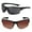 Black/High Definition Amber, variant on 2 Pair of "The Skillful" Semi Rimless Sport Wrap Bifocal Sunglasses