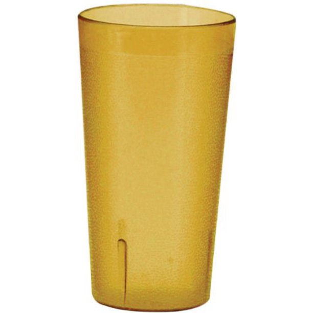 Winco Pebbled 12 Piece Plastic Glassware Set (Set of 12), Amber