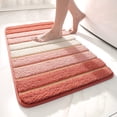 thumbnail image 1 of Alfombra de baño antideslizante, extra suave, lavable a máquina, absorbente de agua, 40 x 60 cm, rosa, 1 of 5