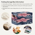 thumbnail image 6 of Flowers Leaves Fierce Fishes Square Storage Bins with Handles Collapsible Containing Box 2 Packs, 6 of 9