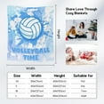 thumbnail image 4 of Volleyball Blanket, Cozy Soft Throw Blankets for Kids, Cool Blue Flannel Throw Gifts for Couch Office, 30x40 Inches, 4 of 6
