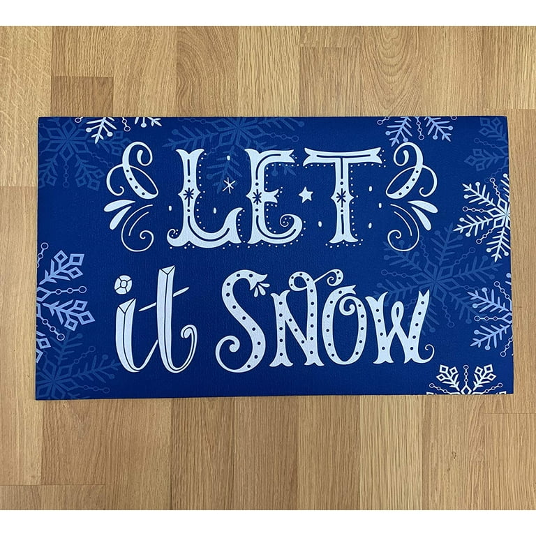 Personalized Indoor/Outdoor Let It Snow Mat - 27 X 18