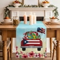 thumbnail image 2 of Table Runner 72 Inches Long for Kitchen Dining, Puerto Rican Flag Dresser Scarf Farmhouse, Dining Table Decorations for Wedding/Parties, Vintage Country Truck Flowers Blue Beige 16 x 72 In, 2 of 8