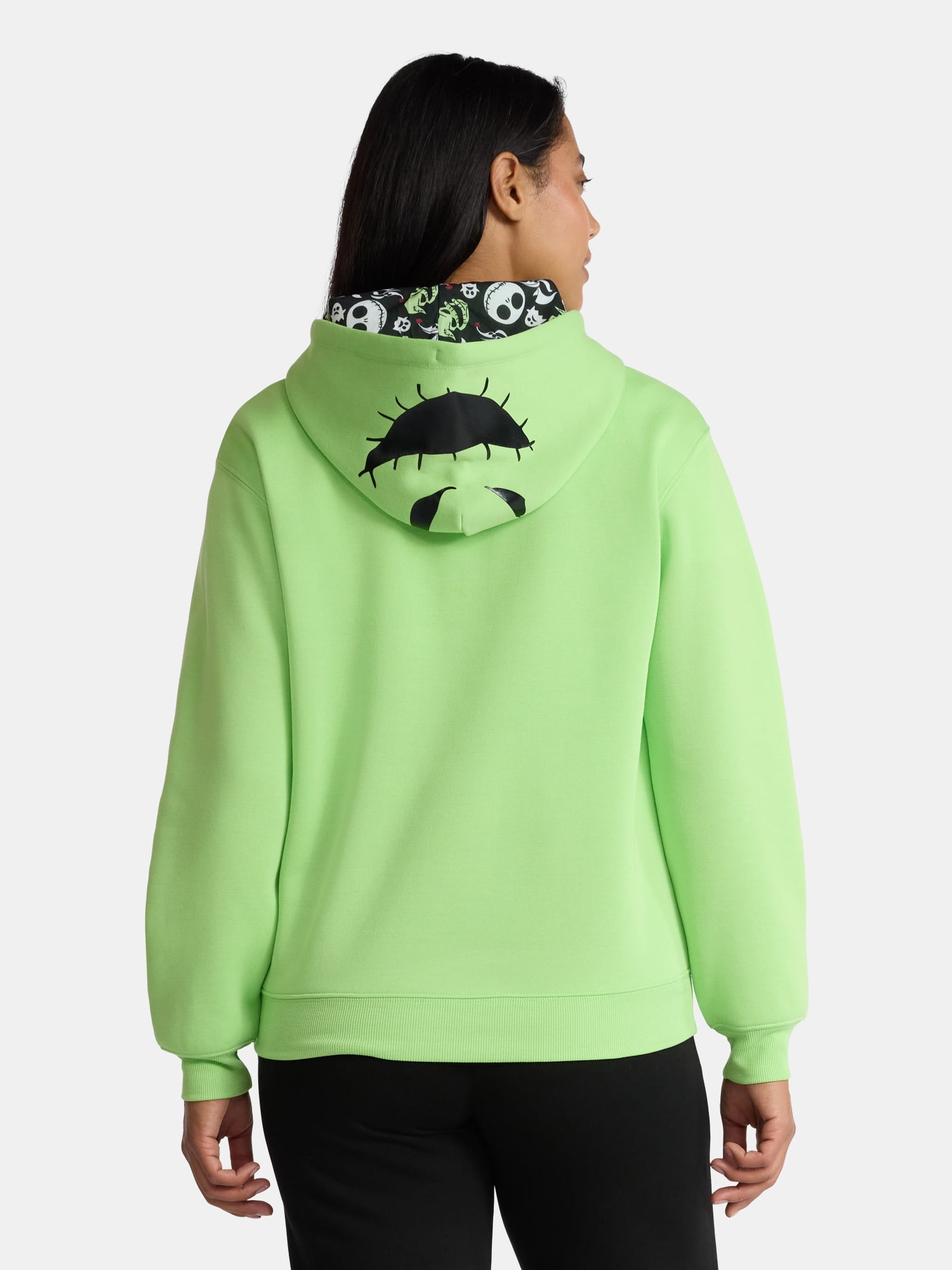 Nightmare Before Christmas Women's Graphic Fleece Hoodie with Long Sleeves, Sizes XXS-XXL
