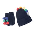 thumbnail image 3 of URMAGIC Toddler Kids Boy Knit Winter Beanie Hat & Mittens Set Cartoon Dinosaur 2-6 Years, 3 of 4