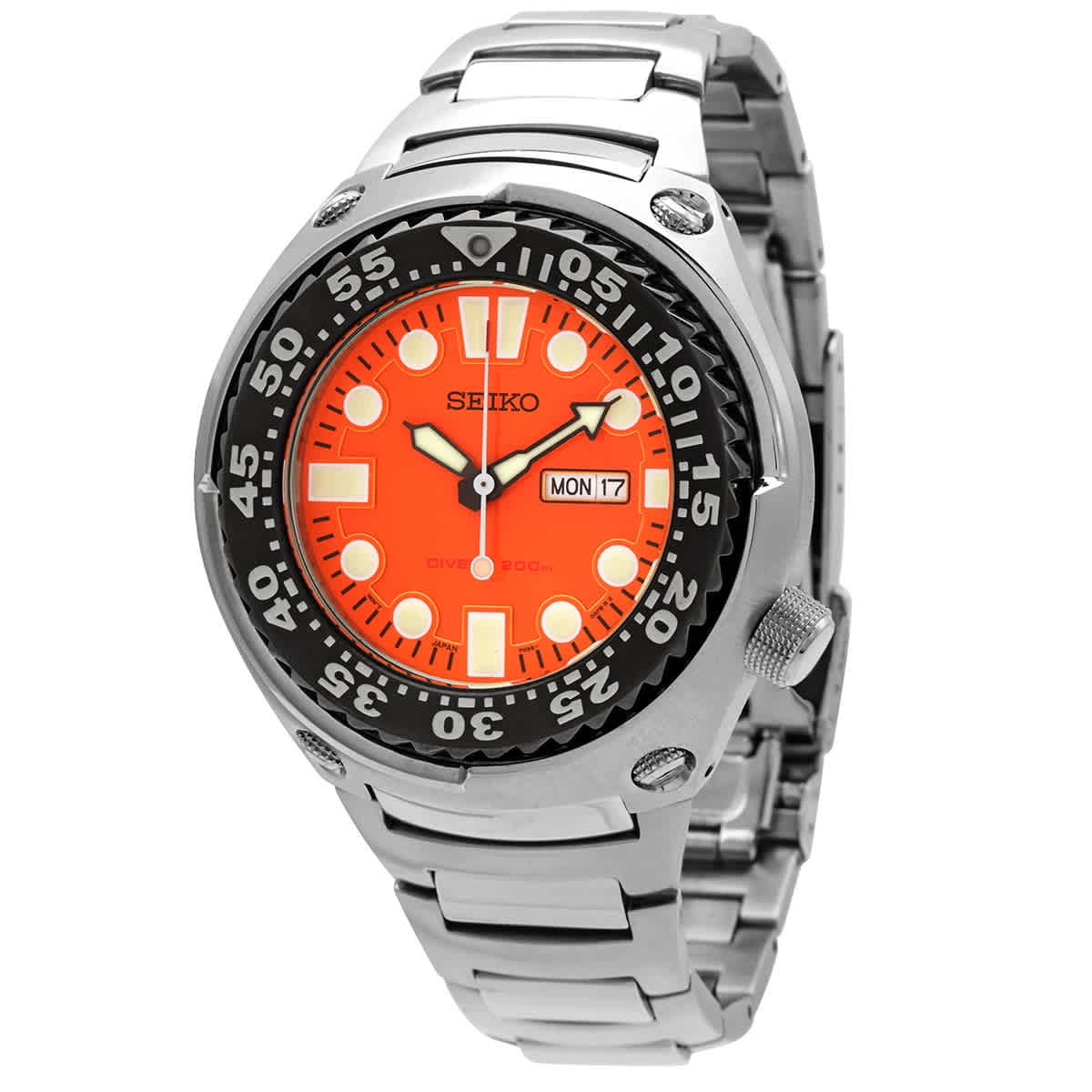 Seiko Diver Steel Orange Men's Watch SHC059 Walmart.com