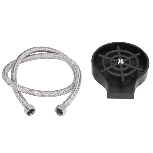 Lavavajillas automático de acero inoxidable negro Cleanfree, enjuagador de jarras moderno para bares comerciales y domésticos.