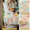 thumbnail image 5 of Pioneer Flower Floral Print Pattern Round Tablecloth 60 X 60 Inch, Wrinkle Resistant Wipeable Table Cloth for Kitchen Dining Picnic Patio Party, 5 of 6