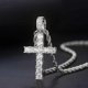 thumbnail image 2 of Huitan-collar largo de cadena trenzada de 60Cm para mujer/hombre, colgante de Cruz de circonia cúbica de lujo, regalo, accesorios de amor, 2 of 4