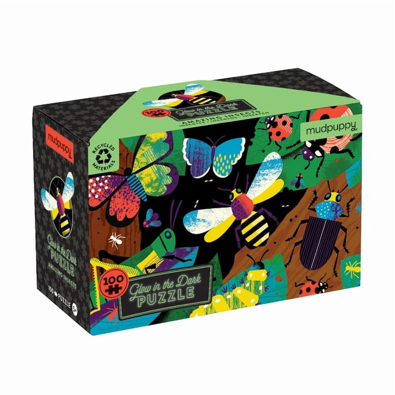 Mudpuppy Cosmic Dreams 100-teiliges Puzzle – Leuchtet Im Dunkeln, Mit Katzen Im Weltraum, Für Kinder Ab 5 Jahren