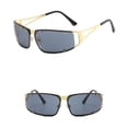 thumbnail image 4 of VLOOCKLW Metal Frame Glasses Unisex Classic Round Sunglasses for Men Women, Fashion UV Protection Eyewear for Daily Wear, Driving & Outdoor Activities, Lightweight, 4 of 6