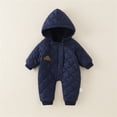 thumbnail image 2 of XEGLSBU Girls Winter Coat and Pants Set Size 6 Girls Down Jumpsuit Winter Thermal Outwear Baby Romper with Lightweight Warm Padding for Outdoor Play Boys Winter Coat Size 6-7 Navy Size 6-12 Months, 2 of 5
