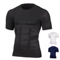 thumbnail image 2 of Ropa moldeadora de cuerpo para hombre sin costuras que contrae el abdomen, levanta la espalda, ropa interior ajustada, camiseta deportiva que absorbe la humedad, 2 of 5