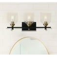 thumbnail image 3 of Modern 3-Light Transparent Glass Style Vanity Lighting Fixture, 3 of 4