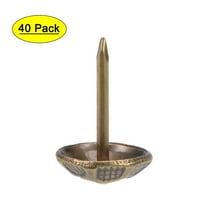 Uxcell 11mm Head Dia Thumb Push Pins Bronze Tone Upholstery Nails Tacks 40 Pack
