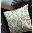 thumbnail image 4 of Nandini Flowers Indoor/Outdoor Pillow with Removable Cover in White Blue 26x26, 4 of 5
