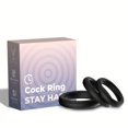 thumbnail image 1 of 3 anillos de silicona para el pene que mejoran la erección, juguetes sexuales duraderos y fuertes para hombres, juguetes sexuales elásticos para adultos para hombres o parejas., 1 of 4