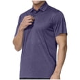 thumbnail image 3 of StSilkitty Men's Short Sleeve Golf Shirts Summer Casual Collared Tee Solid Color Lightweight Breathable Tops, 3 of 8