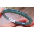 thumbnail image 5 of Icy Blue Water Green Natural A JADE Jadeite Snake Flower Bangle Bracelet 58 mm 692567 TN, 5 of 12