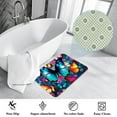 thumbnail image 3 of Butterfly Polyester Non-Slip Machine Washable Bath Rugs Door Rugs Floor Mat, 3 of 6
