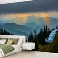 thumbnail image 2 of Peel and Stick Wallpaper Sunset Great Smoky Mountains National Park Modern Art Wall Mural Decor Self Adhesive and Removable 69in x 98in, 2 of 8