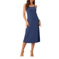 thumbnail image 1 of INSPIRE CHIC Women's Mother's Day Nightgown Spaghetti Strap Round Neck Sleep Dress M Navy Blue, 1 of 5