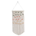 thumbnail image 1 of Tapiz colgante de pared de macramé rústico, decoración de oficina con borlas bohemias, divisor de habitación trenzado, arte de pared para apartamento, Estilo A Soledad Macramé Tela decorativa, 1 of 9