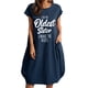 thumbnail image 1 of Vestido de mujer Moda Mujer Casual Cuello redondo Estampado Tallas grandes Vestido de bolsillo Fridja bnh1385, 1 of 4