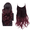 Black to Burgundy, variant on wisdomdodo 18 in Layered Shoulder-Length Wig, Natural Straight Wig, Ombre Blonde with Dark Roots and Face-Framing Layers, Ready to Wear for Daily Use
