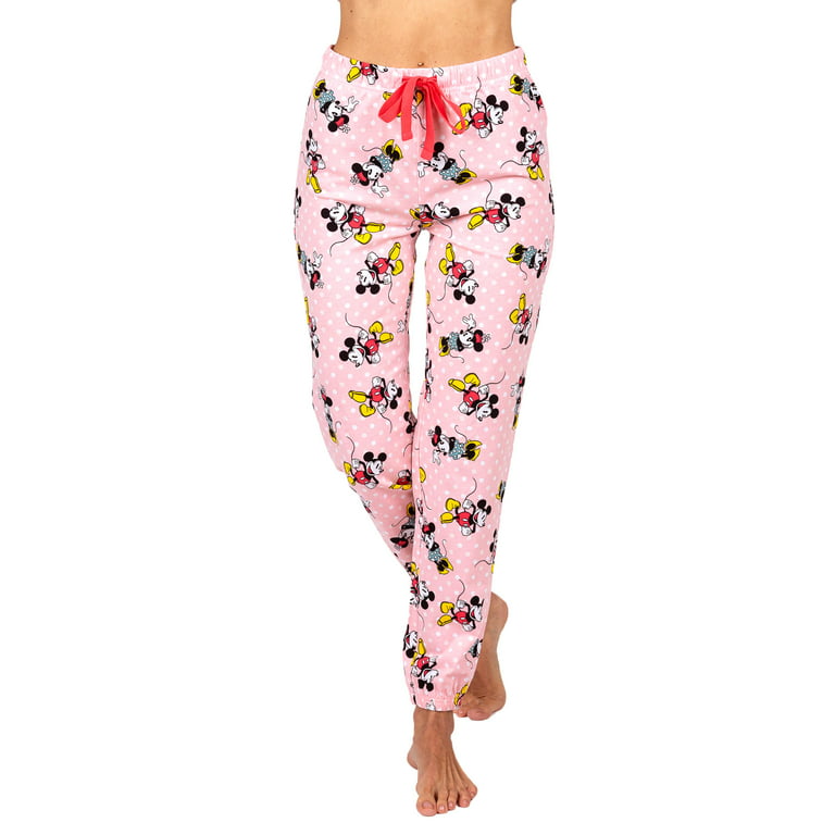 Disney Mickey and Minnie Mouse Womens Cotton Pajama Pants, Sleepwear Bottoms,  Mickey and Minnie, Size: S, Mickey Mouse 