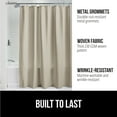 thumbnail image 3 of GORILLA GRIP Waffle Shower Curtain, Thick Weighted Fabric, Wrinkle and Rust Resistant, Classic Hotel Quality Design, Machine Wash, 72x72 Beige, 3 of 9