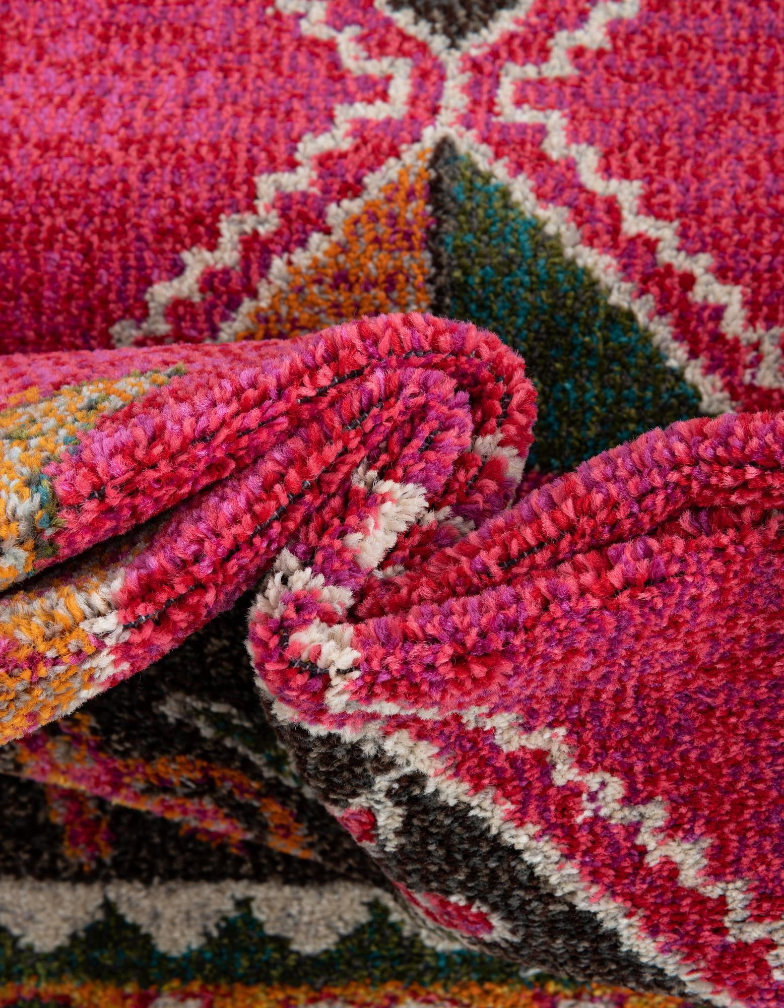 Unique Loom Sedona Collection Area Rug - Cuyahoga (3' 3" x 5' 3" Rectangle Pink/Brown)
