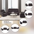 thumbnail image 7 of Recliner Sofa Chair, PU Leather Manual Reclining 3-Seater Chair for Living Room, 7 of 7