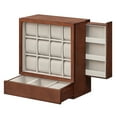 thumbnail image 1 of SONGMICS 12-Slot Watch Box, Watch Display Case with Window, Solid Wood Veneer, Velvet Lining, Coffee Brown, 1 of 5