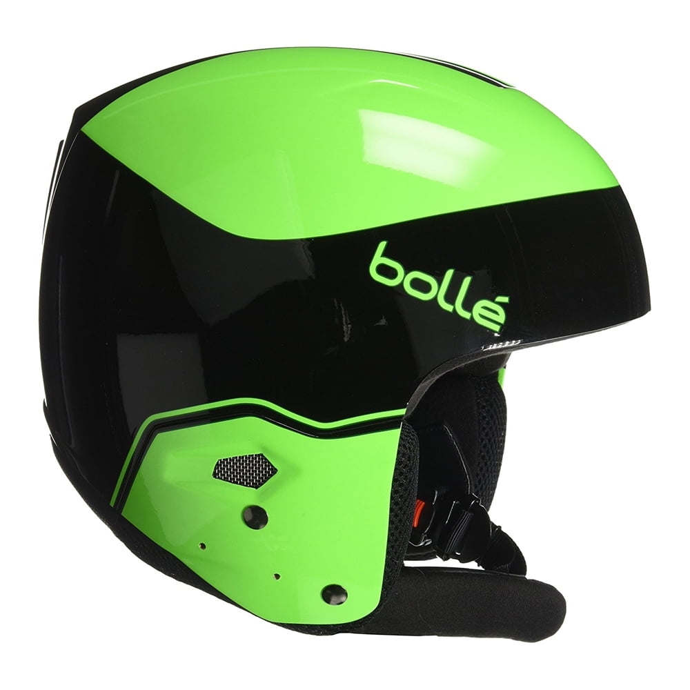 Bolle Winter Medalist Black & Flash Green 53-54cm 31393 Ski Helmet FIS Approved by Bolle