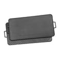 thumbnail image 2 of Bayou 28 Inch Dual Sided Reversible Seasoned Cast Iron Griddle Pan (2 Pack), 2 of 2