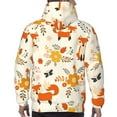thumbnail image 7 of Haiem Flower Fox Patterned Men's Hoodie with Kangaroo Pocket - Ideal Pullover Sweatshirt for Daily Wear, Travel, and Home-Medium, 7 of 7