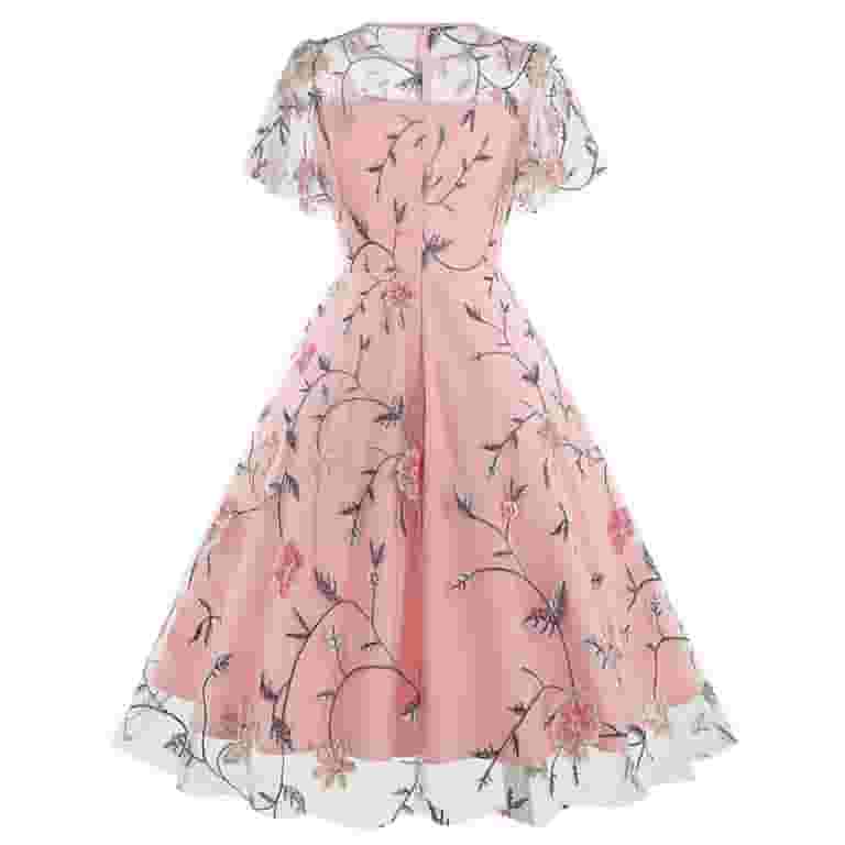 Sexy Vintage Print Flowers Patchwork Off the Shoulder A Line Dresses Sexy Vintage Print Flowers Patchwork Off the Shoulder A Line Dresses