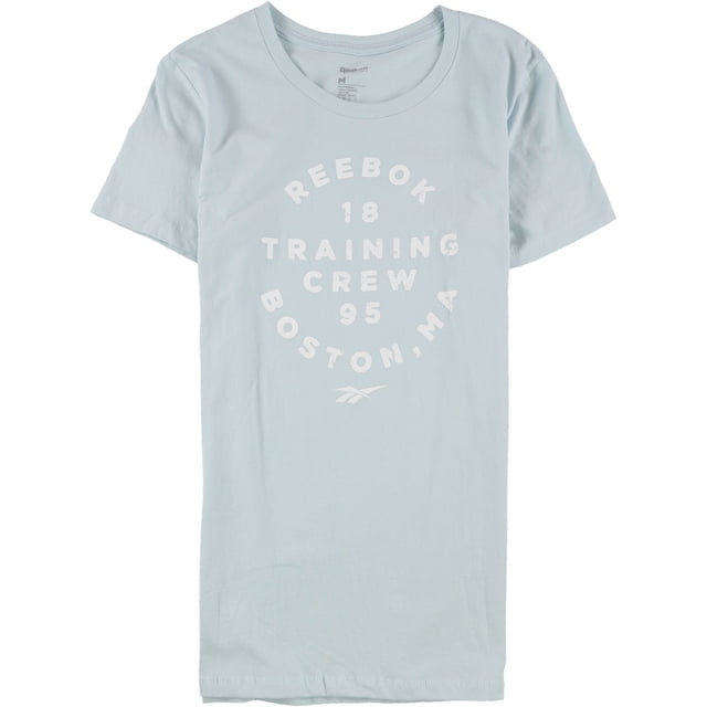 Reebok T-Shirt Graphique d'Entraînement pour Femmes Boston, Ma 1895, Bleu, Très Petit
