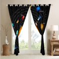 thumbnail image 4 of Universe Themed Decor 30%-50% Blackout Curtains Outer Space Curtains, Solar System Window Curtains Teens Space Planet Print Bedroom Curtains Space Theme Curtains,2 Panels 52"Wx63"L, 4 of 5