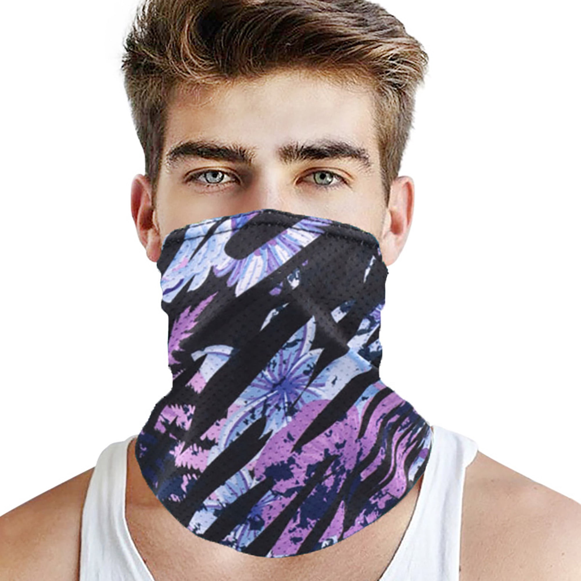 Details about   Neck Gaiter Face Shield Sun Protection Head Cover Half Face Mask Scarf Balaclava 