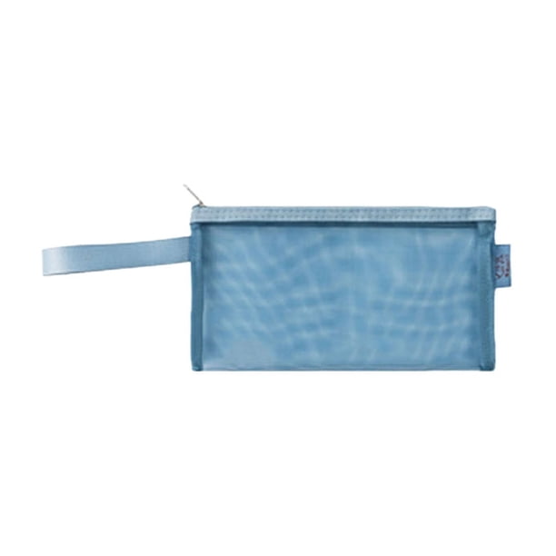 Morandis Handheld Book Bag Nylon Mesh Transparent Thickened Stationery Homework Toy Storage File Bag