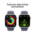 thumbnail image 3 of Apple Watch Series 11 [GPS 46mm] Smartwatch with Silver Aluminum Case with Purple Fog Sport Band - S/M, 3 of 7