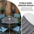 thumbnail image 2 of Gray Hockey Round Tablecloth for 36-44 Inch Tables, Fitted Table Cover with Elastic Edge, Modern Art Vintage Hockey Ball Sports Waterproof Outdoor Table Cloth Protector for Patio Garden Dinner Picnic, 2 of 9