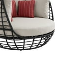 thumbnail image 6 of Fresca Twin Egg Chair Dark Grey and Olefin Beige with 3 Pillows, 6 of 8